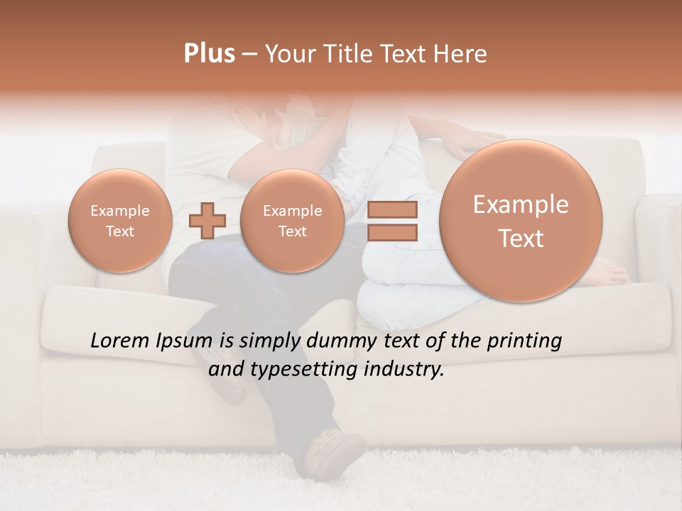 Brunette Relaxing Couple PowerPoint Template