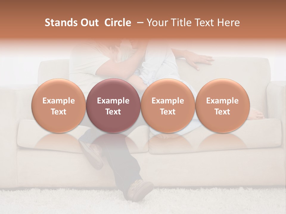 Brunette Relaxing Couple PowerPoint Template