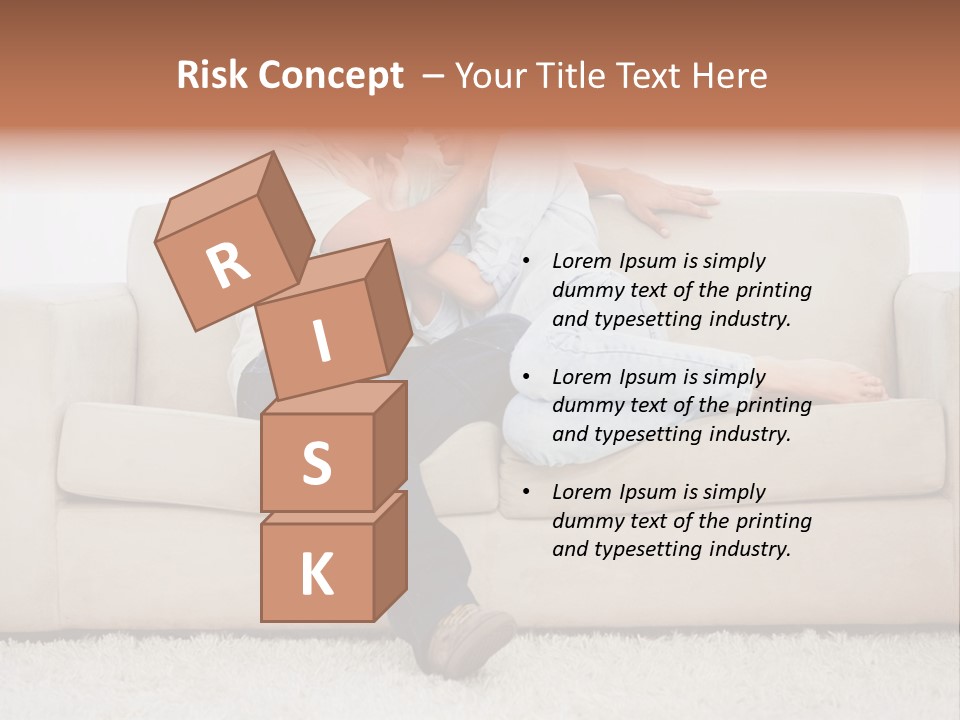 Brunette Relaxing Couple PowerPoint Template