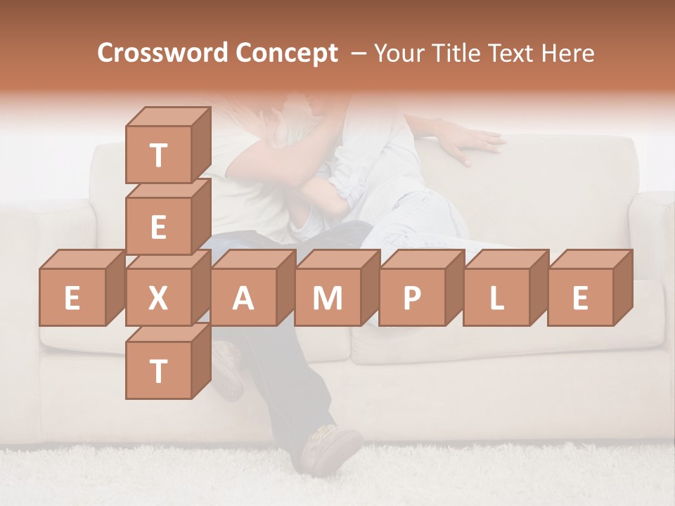Brunette Relaxing Couple PowerPoint Template
