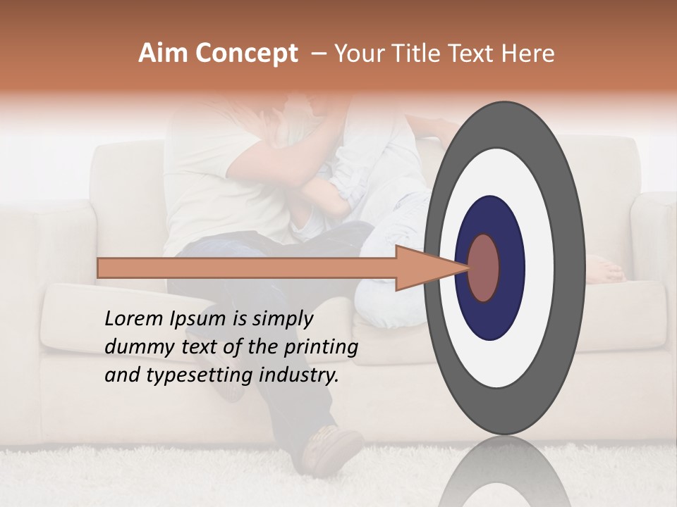 Brunette Relaxing Couple PowerPoint Template