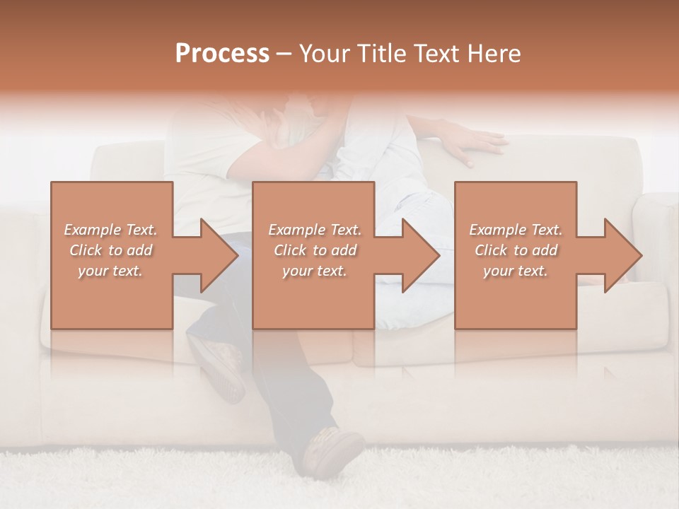 Brunette Relaxing Couple PowerPoint Template