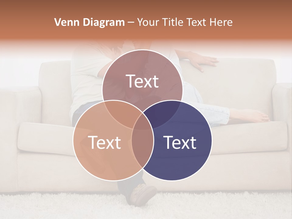 Brunette Relaxing Couple PowerPoint Template