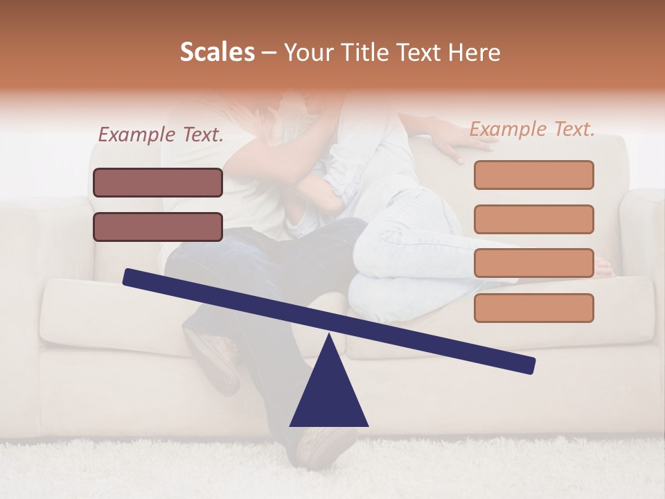 Brunette Relaxing Couple PowerPoint Template