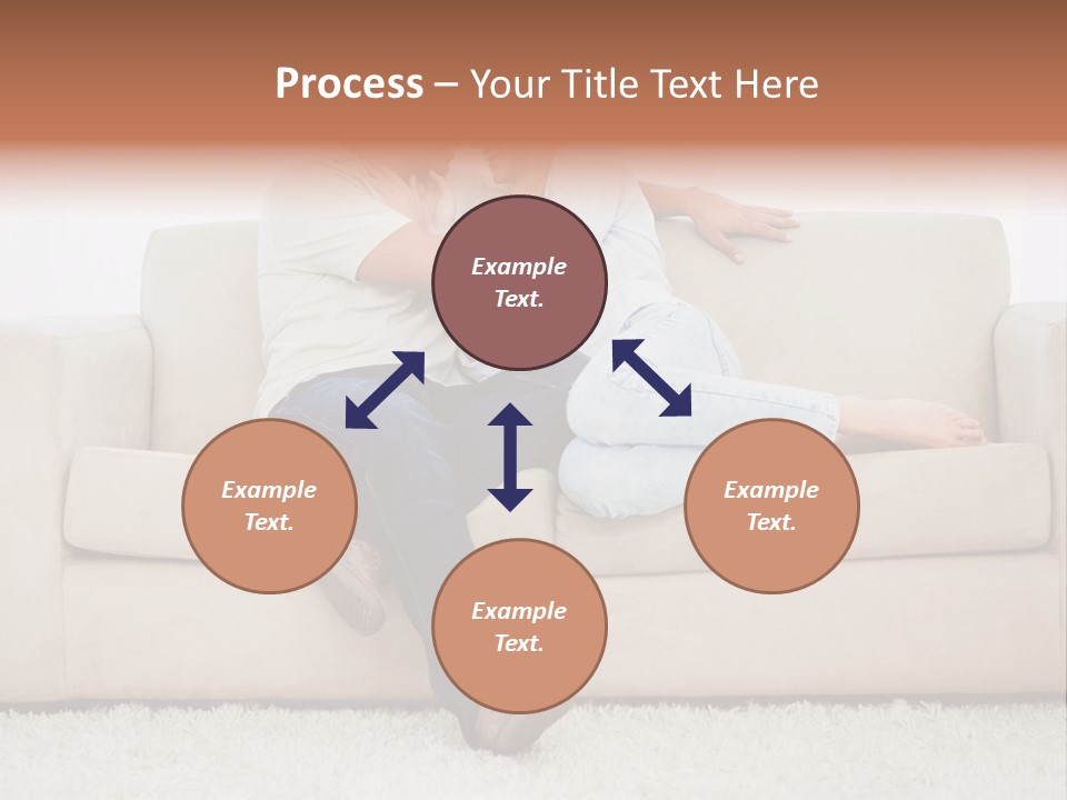 Brunette Relaxing Couple PowerPoint Template