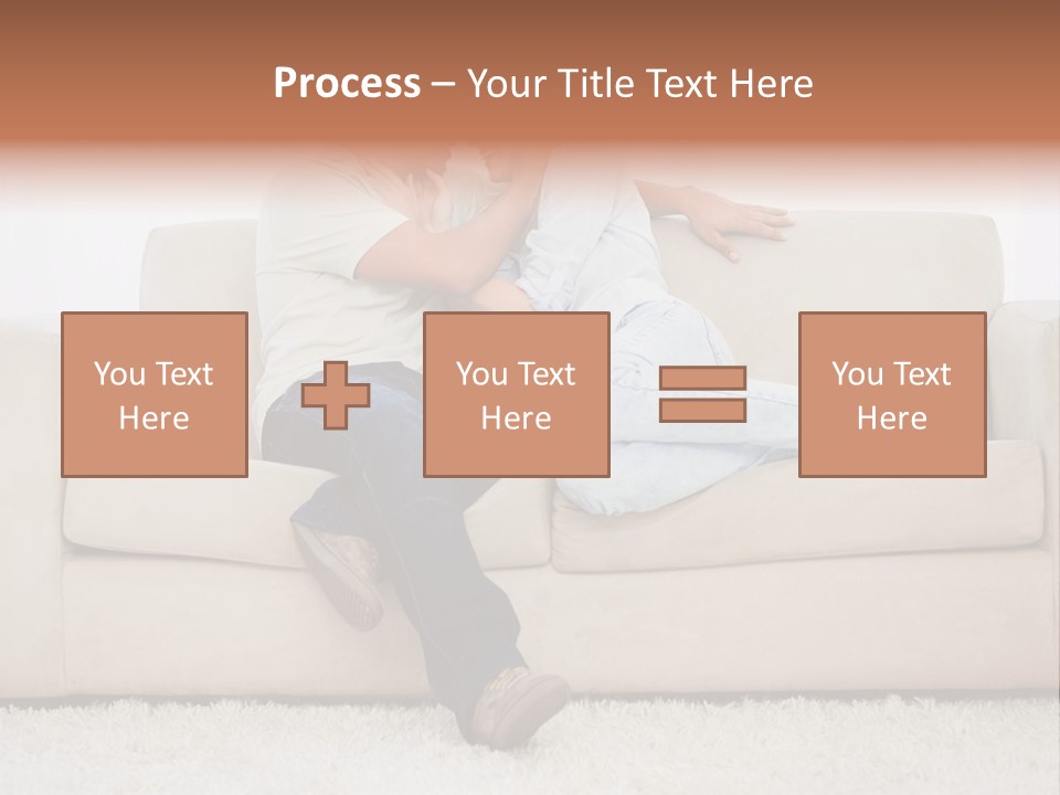 Brunette Relaxing Couple PowerPoint Template
