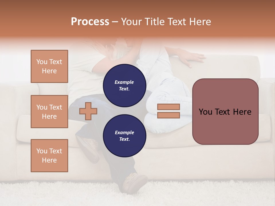 Brunette Relaxing Couple PowerPoint Template