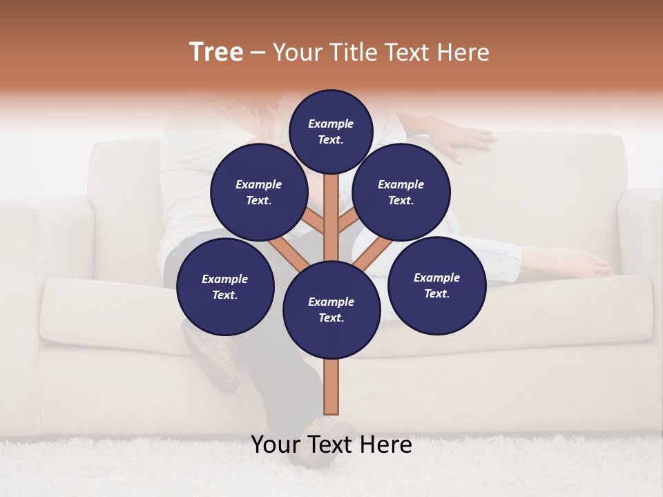 Brunette Relaxing Couple PowerPoint Template