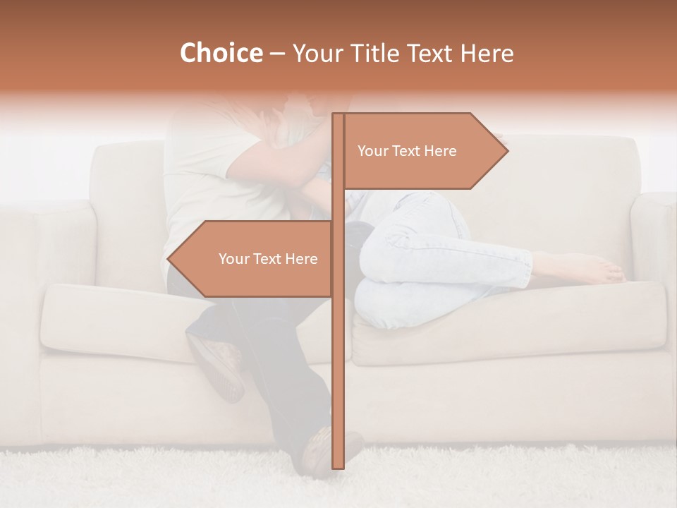 Brunette Relaxing Couple PowerPoint Template