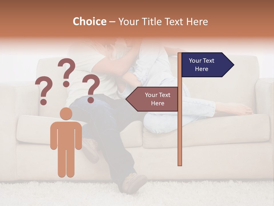 Brunette Relaxing Couple PowerPoint Template