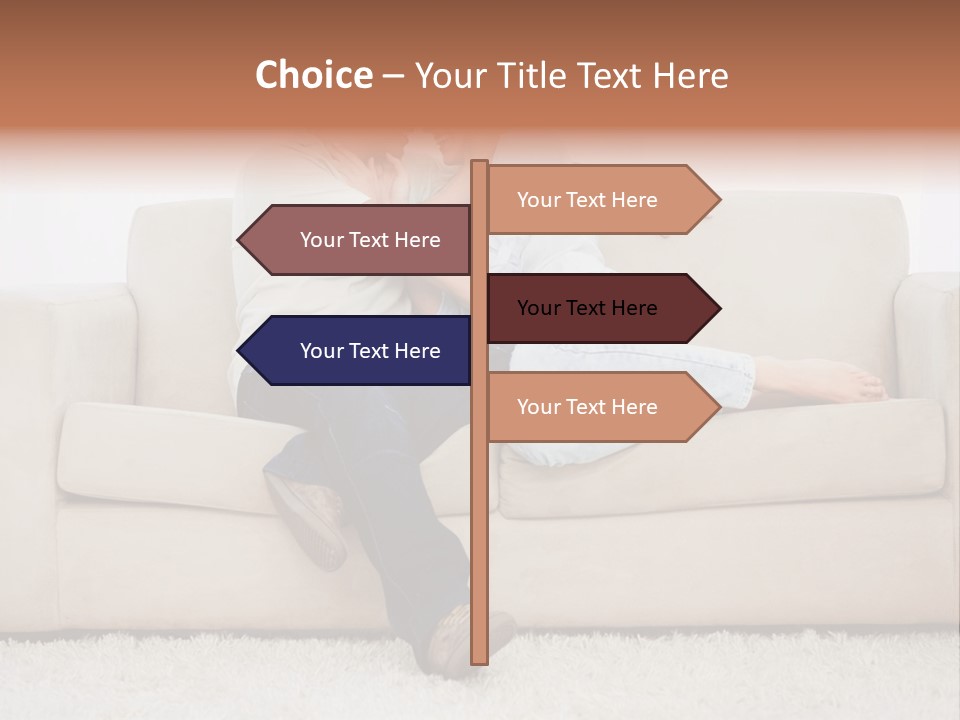Brunette Relaxing Couple PowerPoint Template