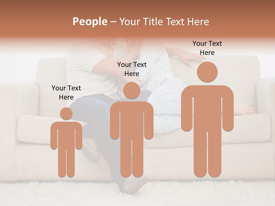 Brunette Relaxing Couple PowerPoint Template