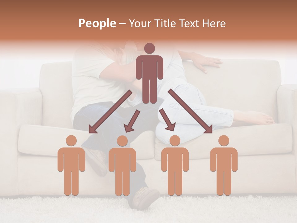Brunette Relaxing Couple PowerPoint Template