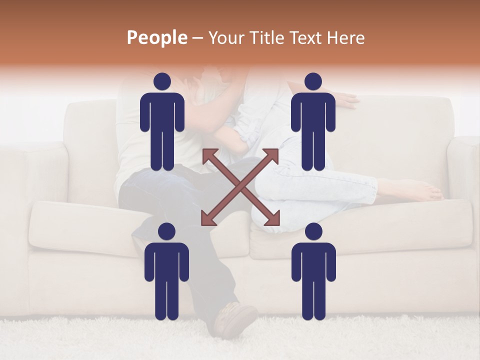 Brunette Relaxing Couple PowerPoint Template