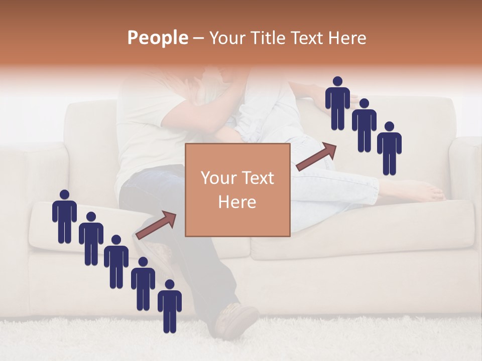Brunette Relaxing Couple PowerPoint Template