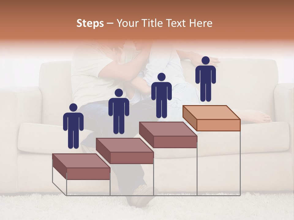 Brunette Relaxing Couple PowerPoint Template
