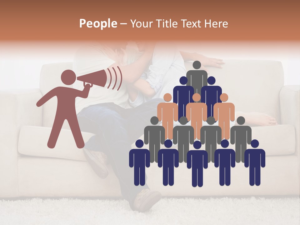 Brunette Relaxing Couple PowerPoint Template