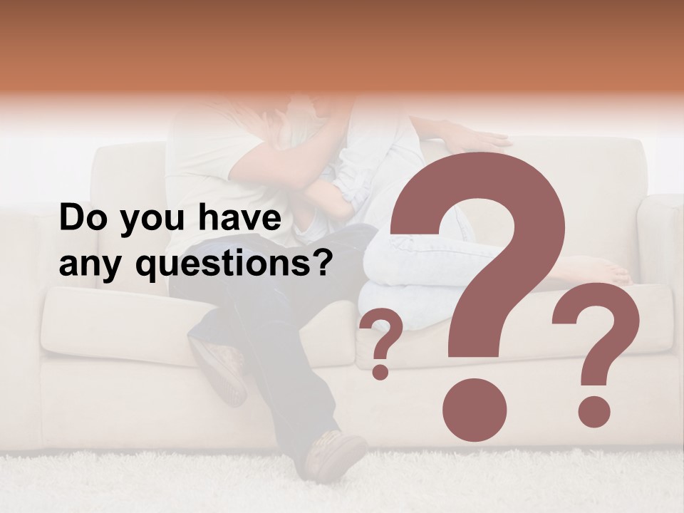 Brunette Relaxing Couple PowerPoint Template