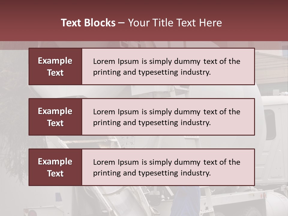 Construction Truck Building PowerPoint Template