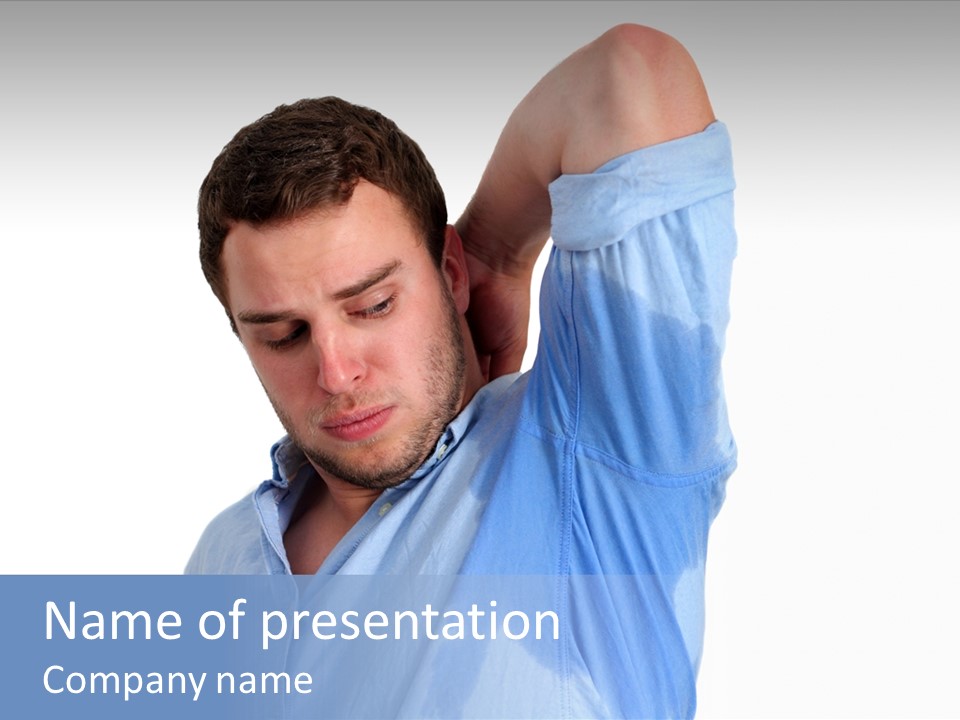 Humor Hyperhidrosis People PowerPoint Template