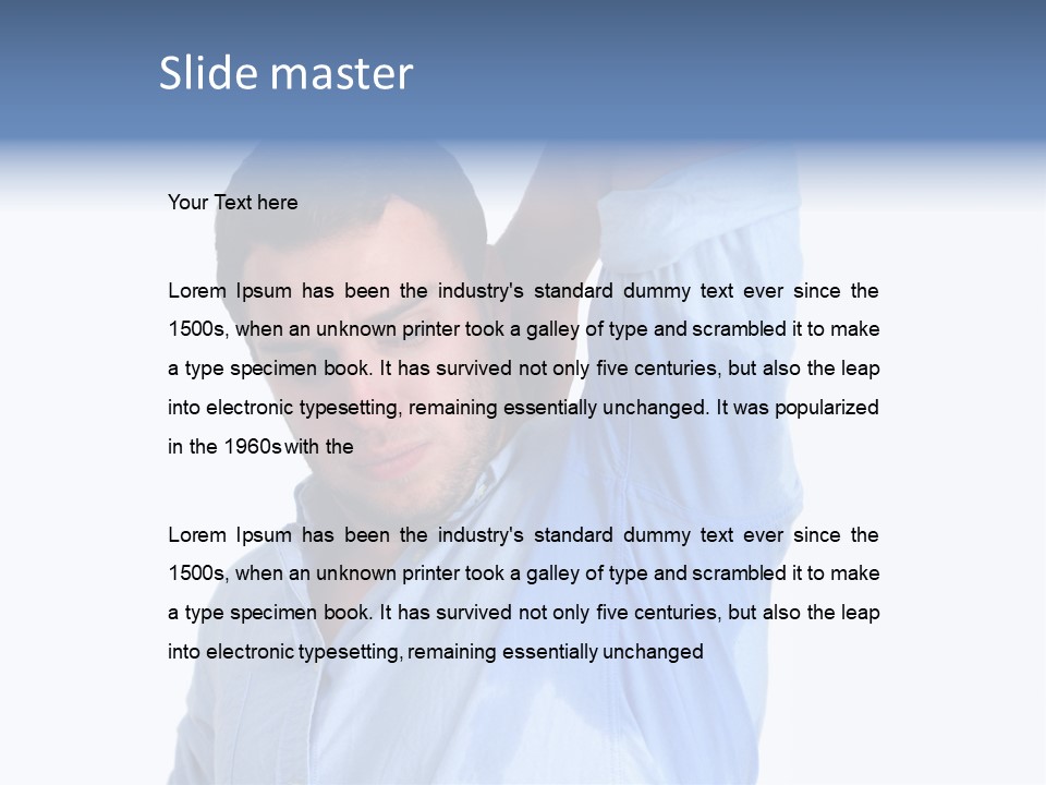 Humor Hyperhidrosis People PowerPoint Template