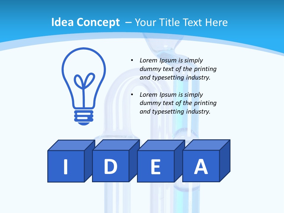 Temperature Working Tube PowerPoint Template