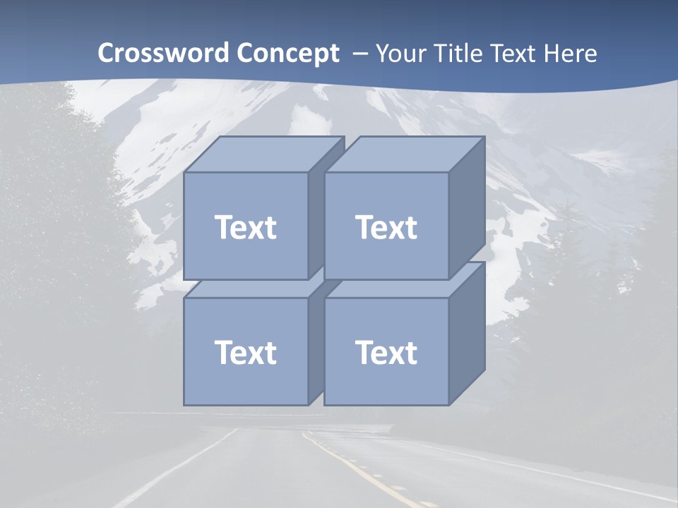Acvtive Volcano Pacific Ring Of Fire Road PowerPoint Template