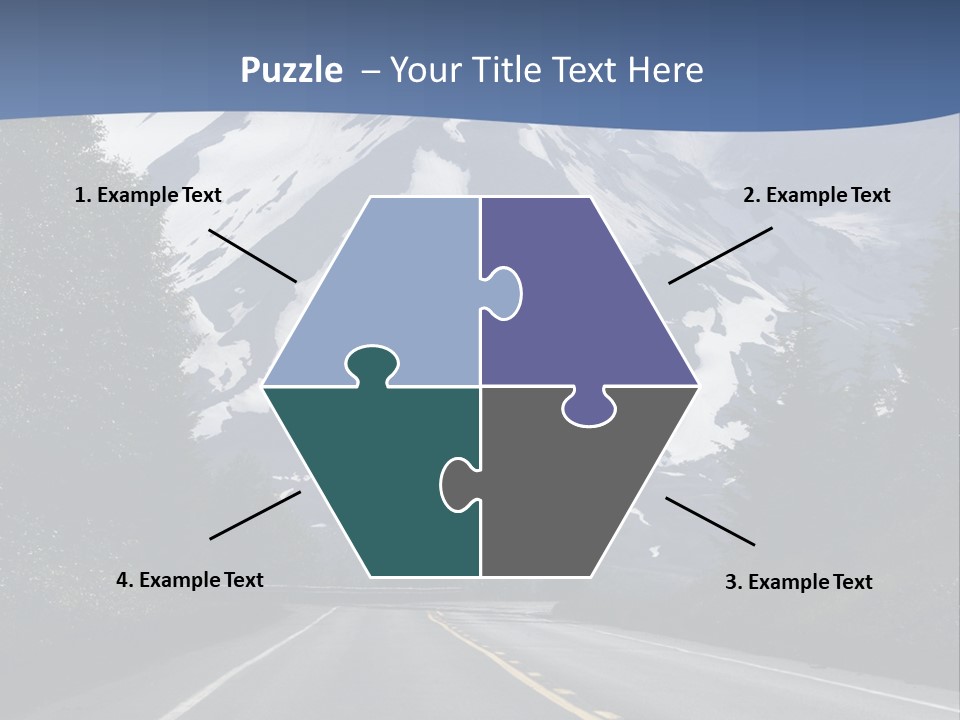 Acvtive Volcano Pacific Ring Of Fire Road PowerPoint Template