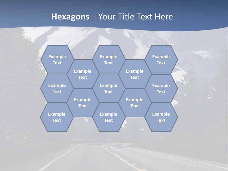 Acvtive Volcano Pacific Ring Of Fire Road PowerPoint Template