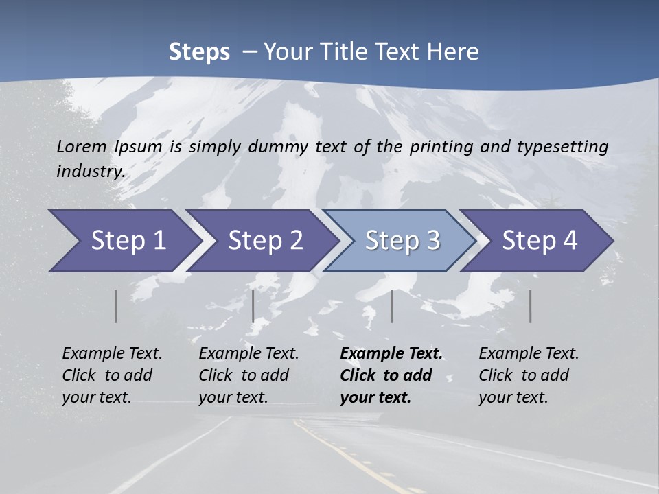 Acvtive Volcano Pacific Ring Of Fire Road PowerPoint Template