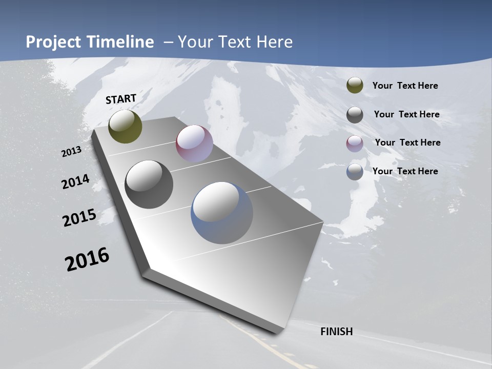 Acvtive Volcano Pacific Ring Of Fire Road PowerPoint Template