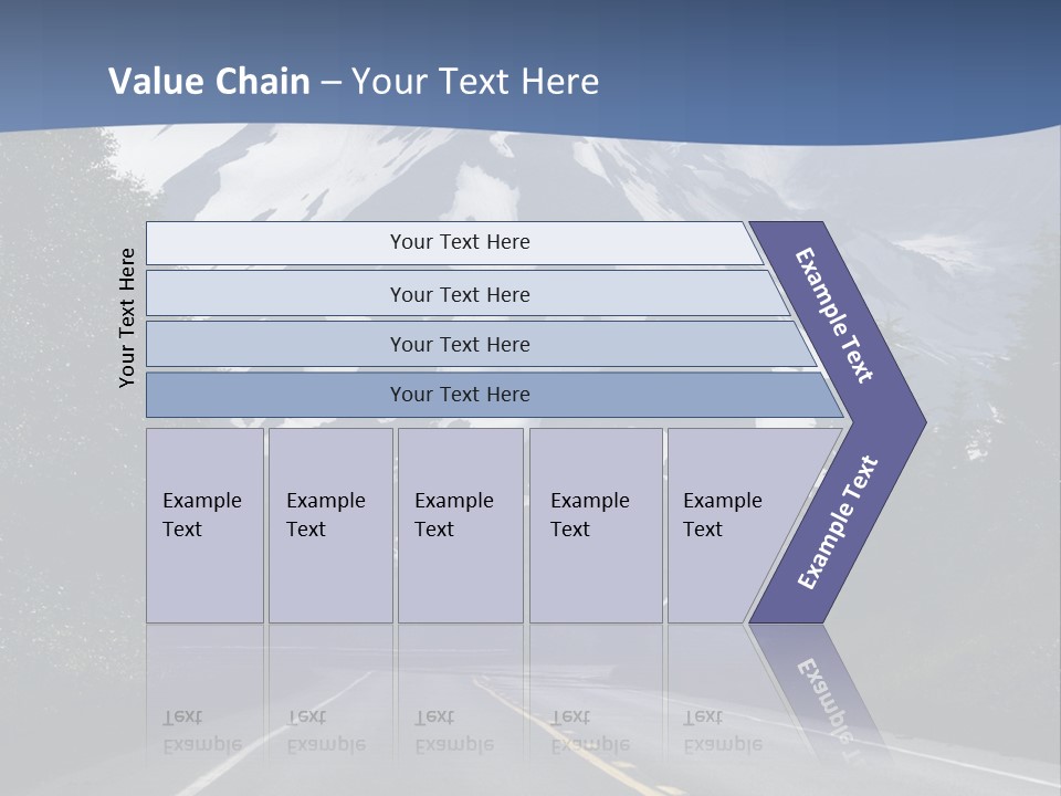 Acvtive Volcano Pacific Ring Of Fire Road PowerPoint Template