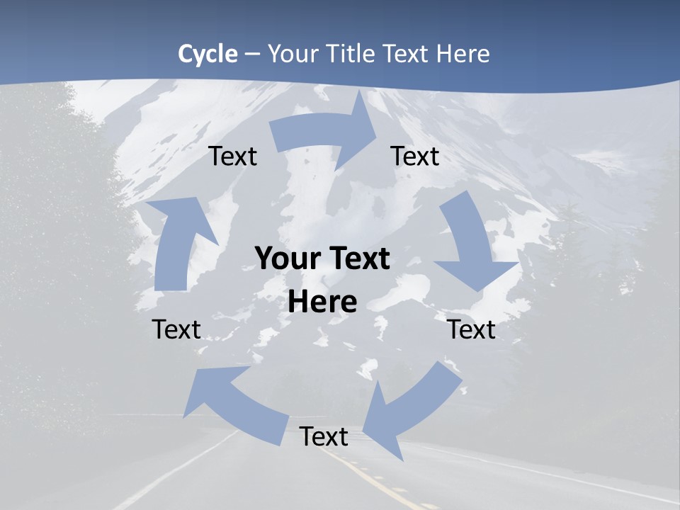 Acvtive Volcano Pacific Ring Of Fire Road PowerPoint Template