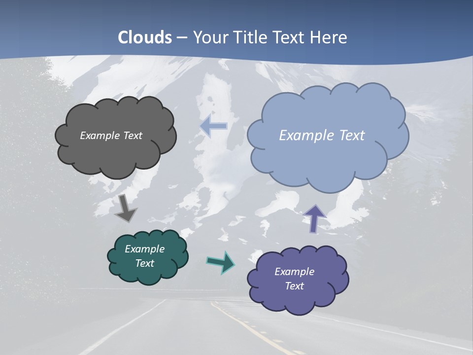 Acvtive Volcano Pacific Ring Of Fire Road PowerPoint Template