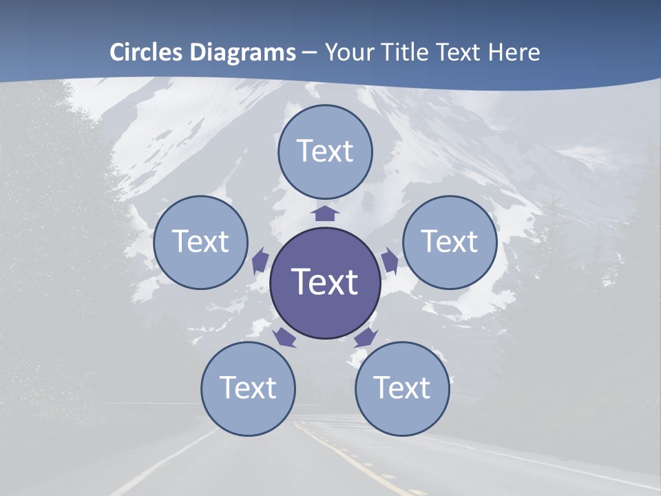 Acvtive Volcano Pacific Ring Of Fire Road PowerPoint Template