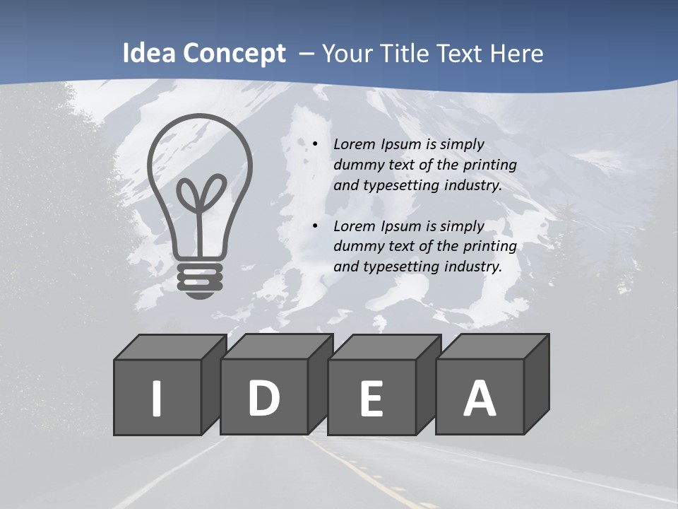 Acvtive Volcano Pacific Ring Of Fire Road PowerPoint Template