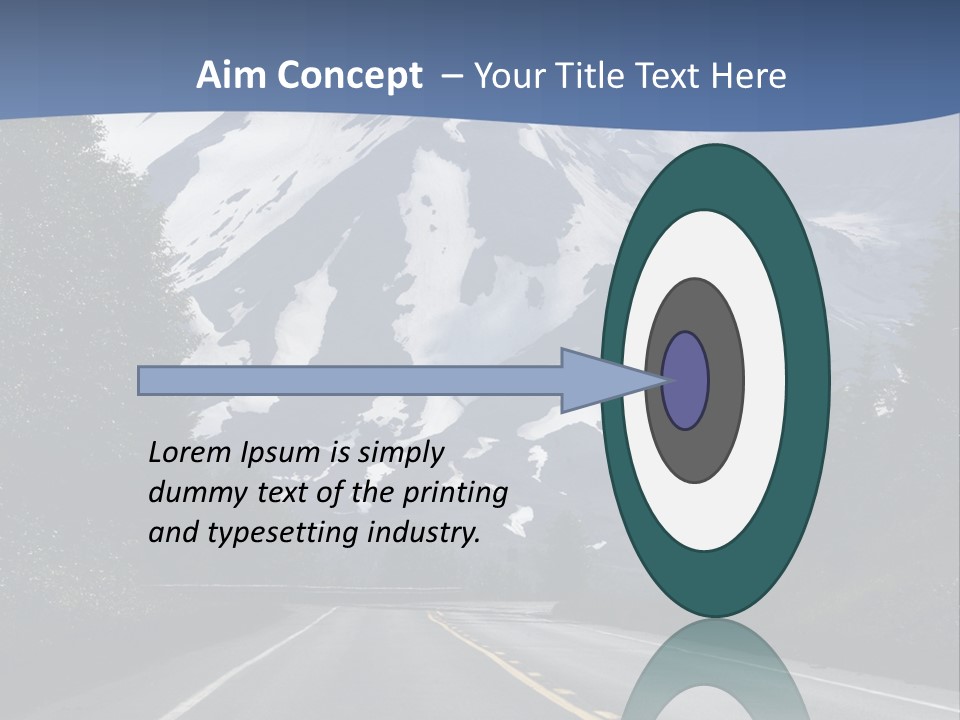 Acvtive Volcano Pacific Ring Of Fire Road PowerPoint Template