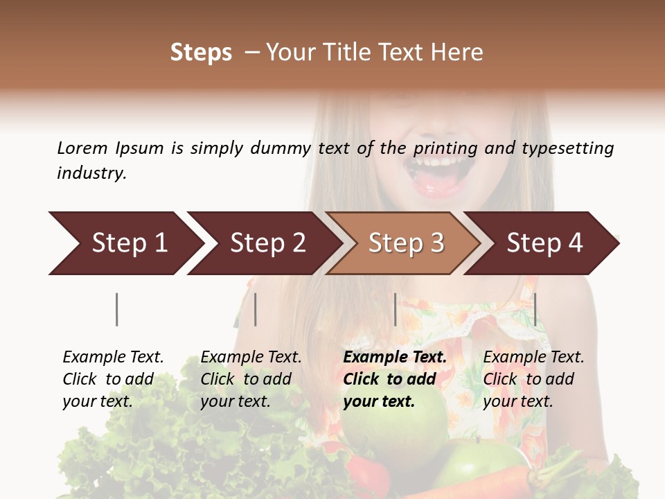 Cute Portrait Lifestyle PowerPoint Template