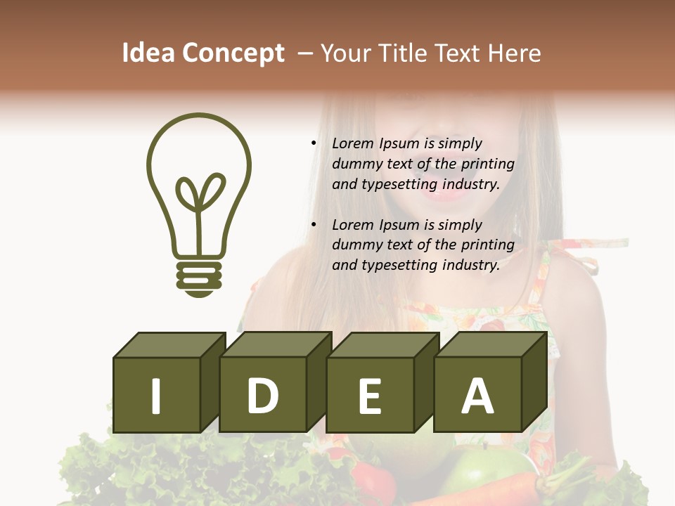 Cute Portrait Lifestyle PowerPoint Template