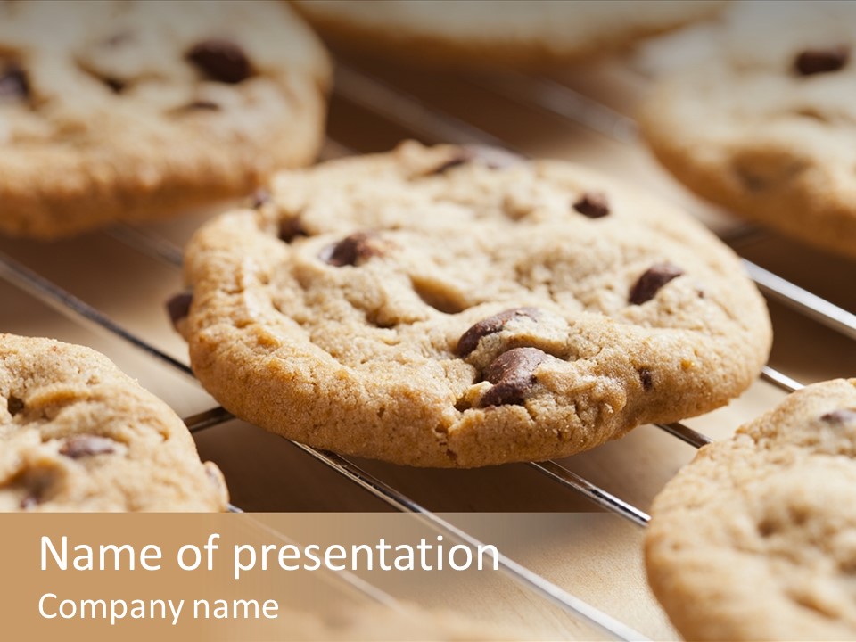Brown Chip Pile PowerPoint Template