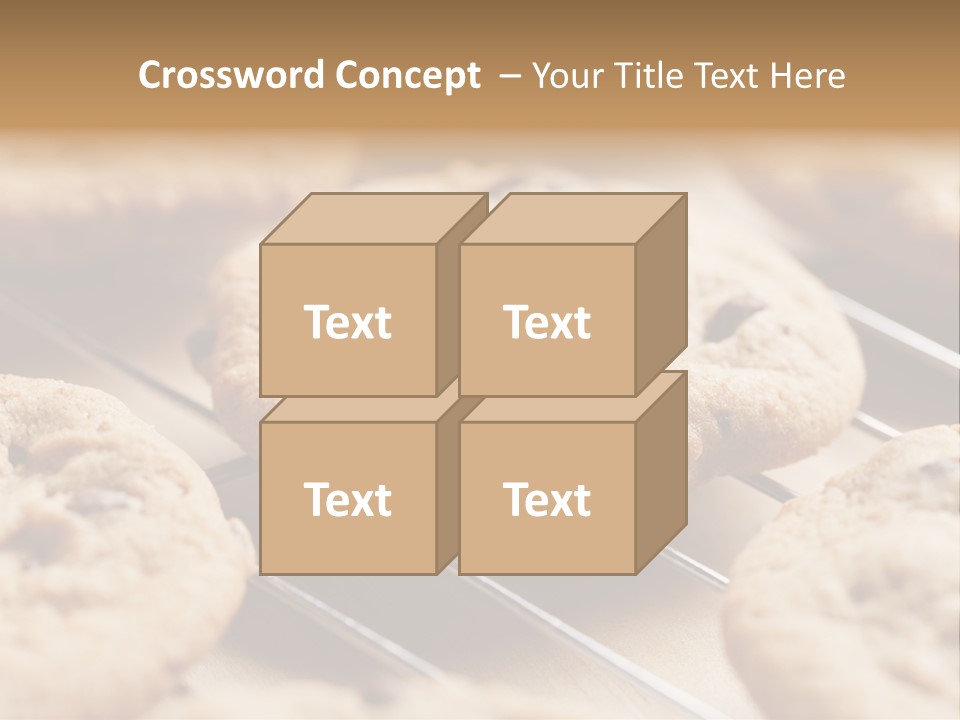 Brown Chip Pile PowerPoint Template