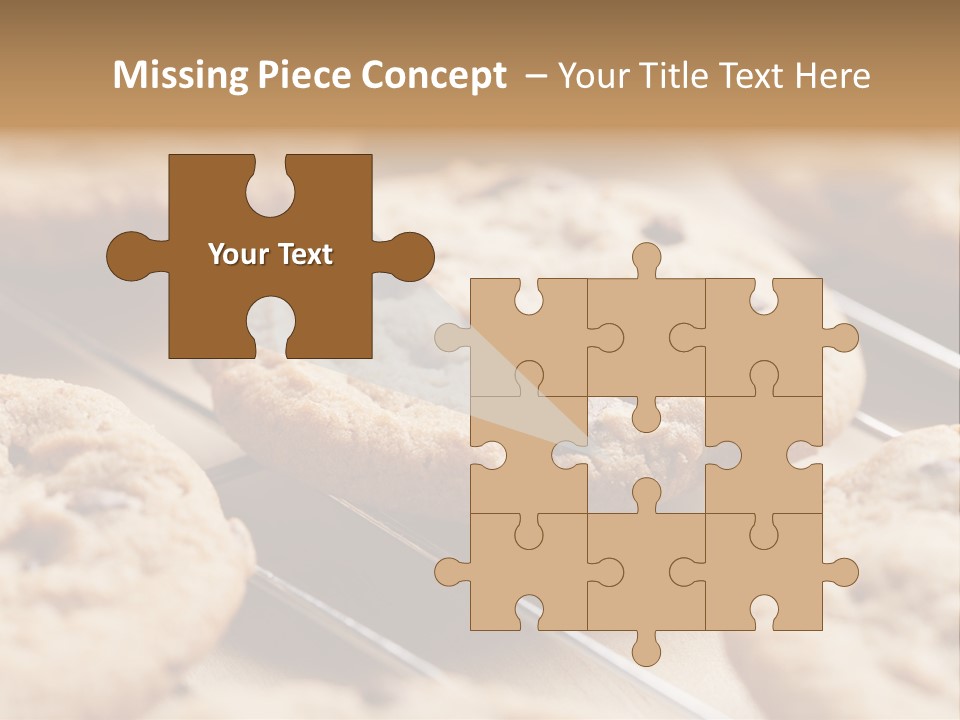 Brown Chip Pile PowerPoint Template