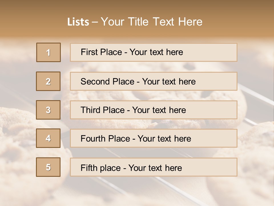 Brown Chip Pile PowerPoint Template