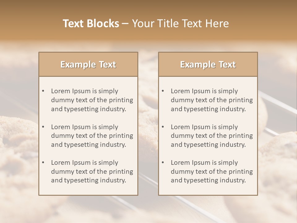 Brown Chip Pile PowerPoint Template