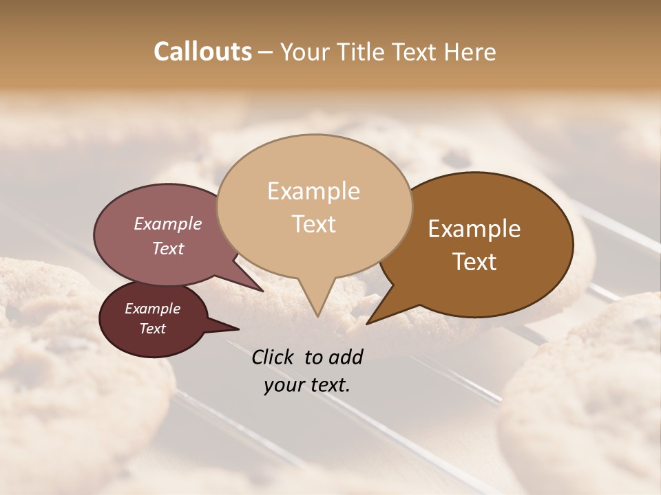 Brown Chip Pile PowerPoint Template