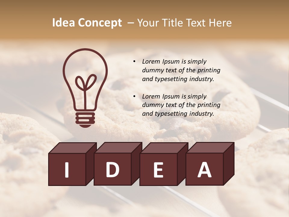 Brown Chip Pile PowerPoint Template