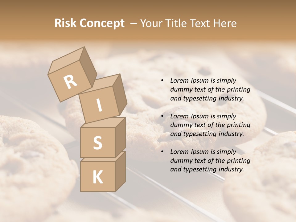 Brown Chip Pile PowerPoint Template