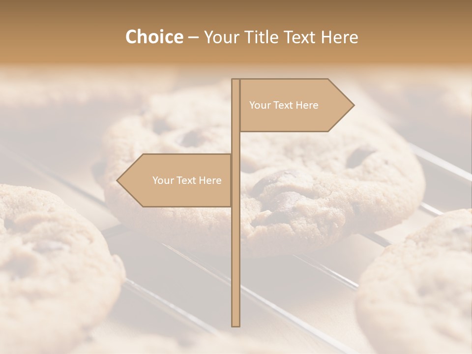 Brown Chip Pile PowerPoint Template