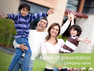 A Group Of People Standing Next To Each Other PowerPoint Template