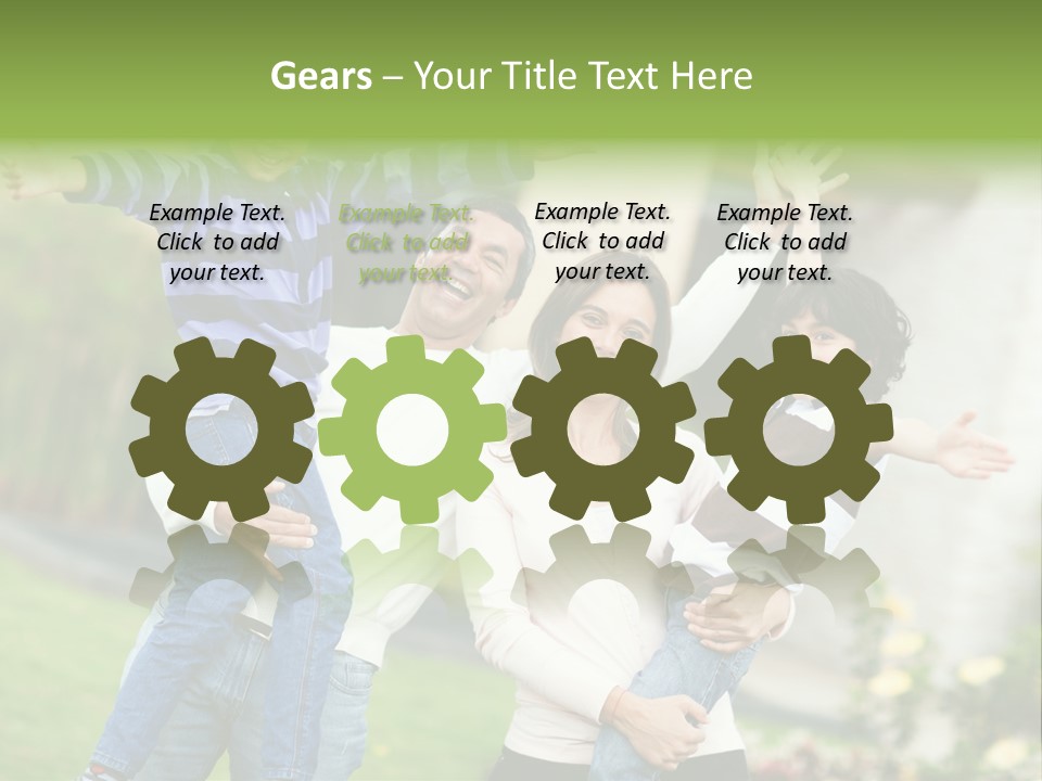 A Group Of People Standing Next To Each Other PowerPoint Template